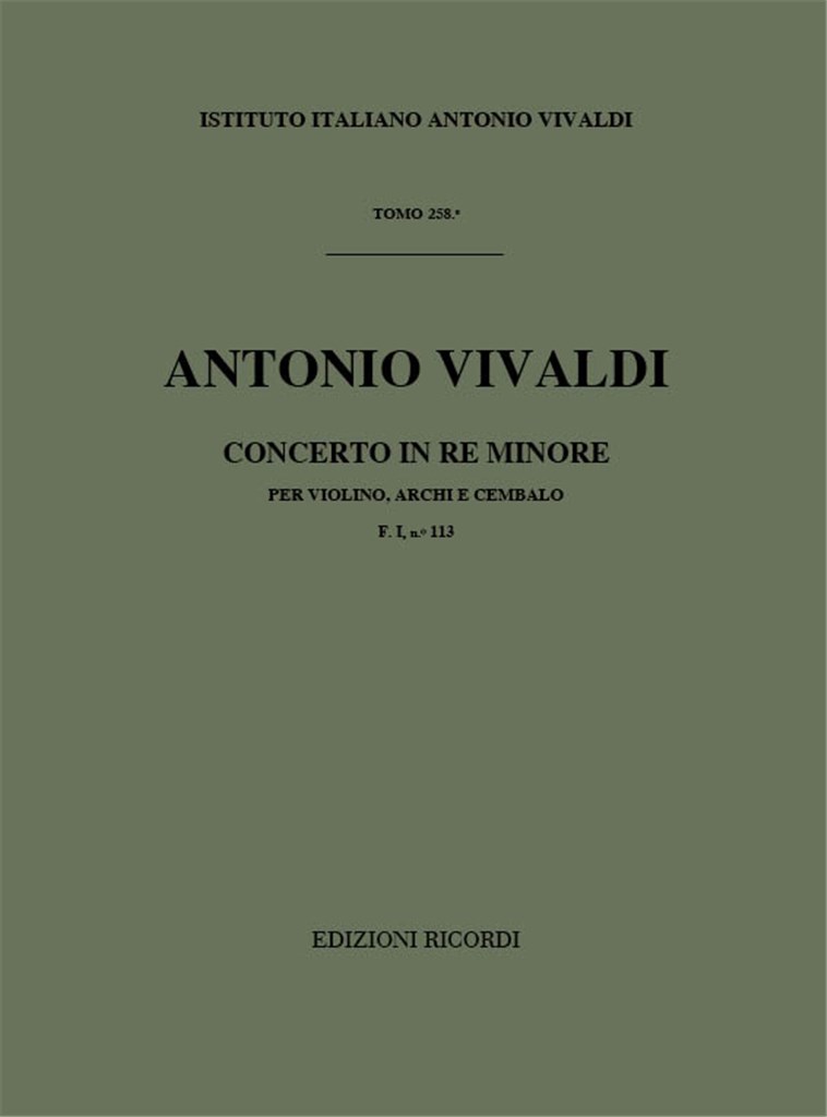 Concerti Per Vl., Archi E B.C.: In Re Min. Rv 235